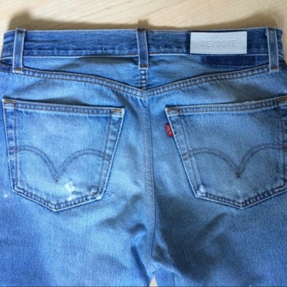 Re/Done High Waisted Cropped Jeans - Picture 3 of 3